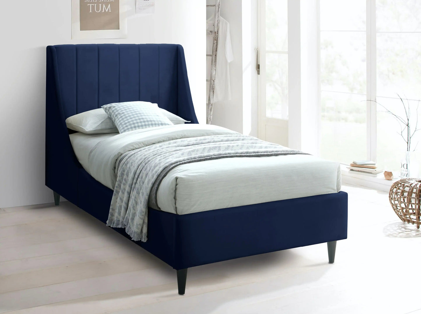 Eva - Velvet Bed, Twin, Green
