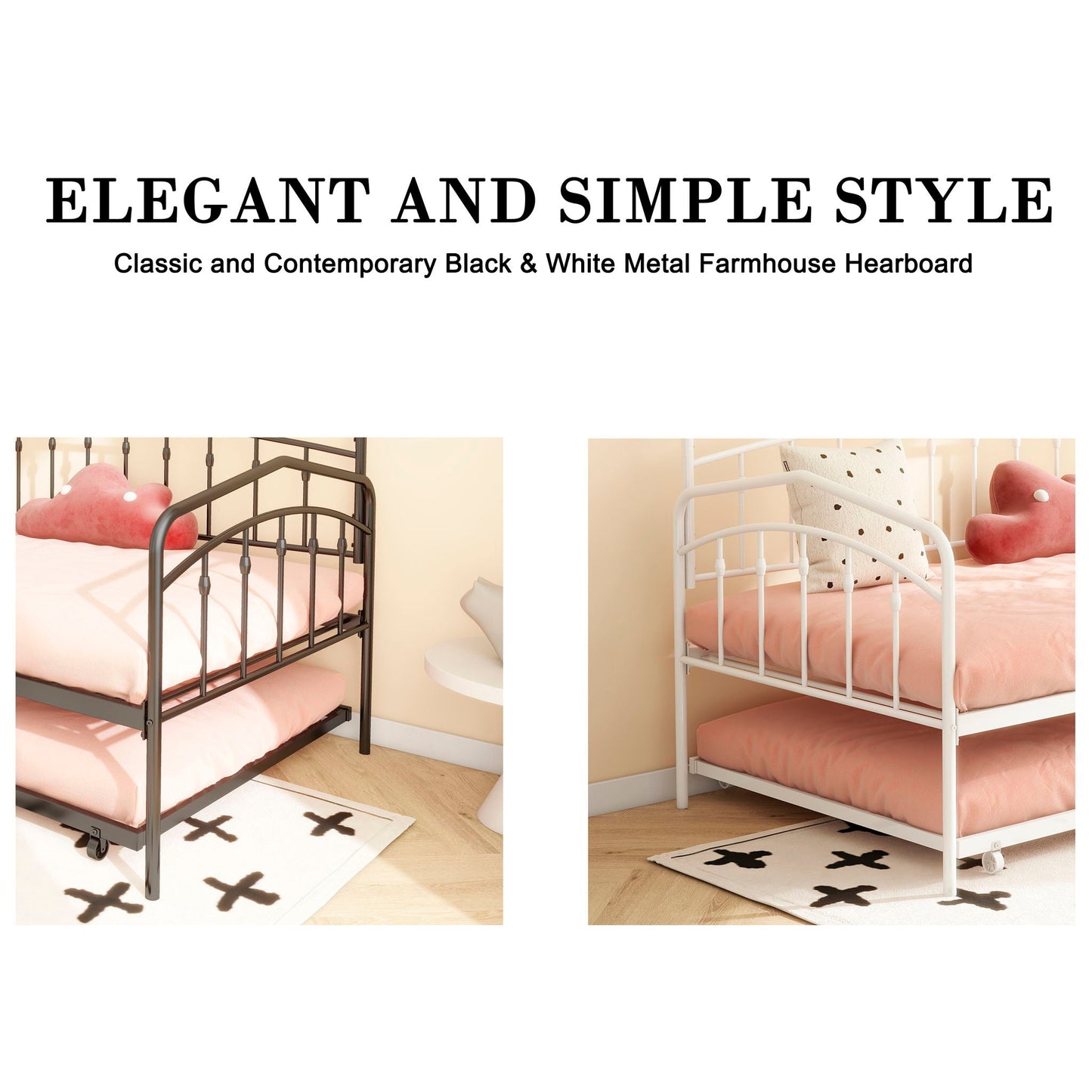 Fox - Daybed With Twin Trundle, Black