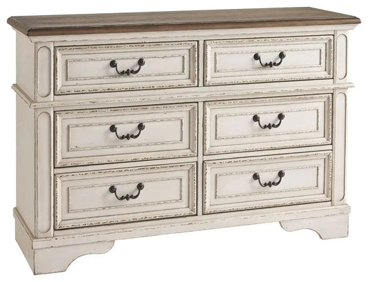 Realyn - Dresser, Mirror, White