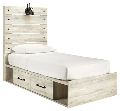 Cambeck - Panel Bed, Twin, Beige