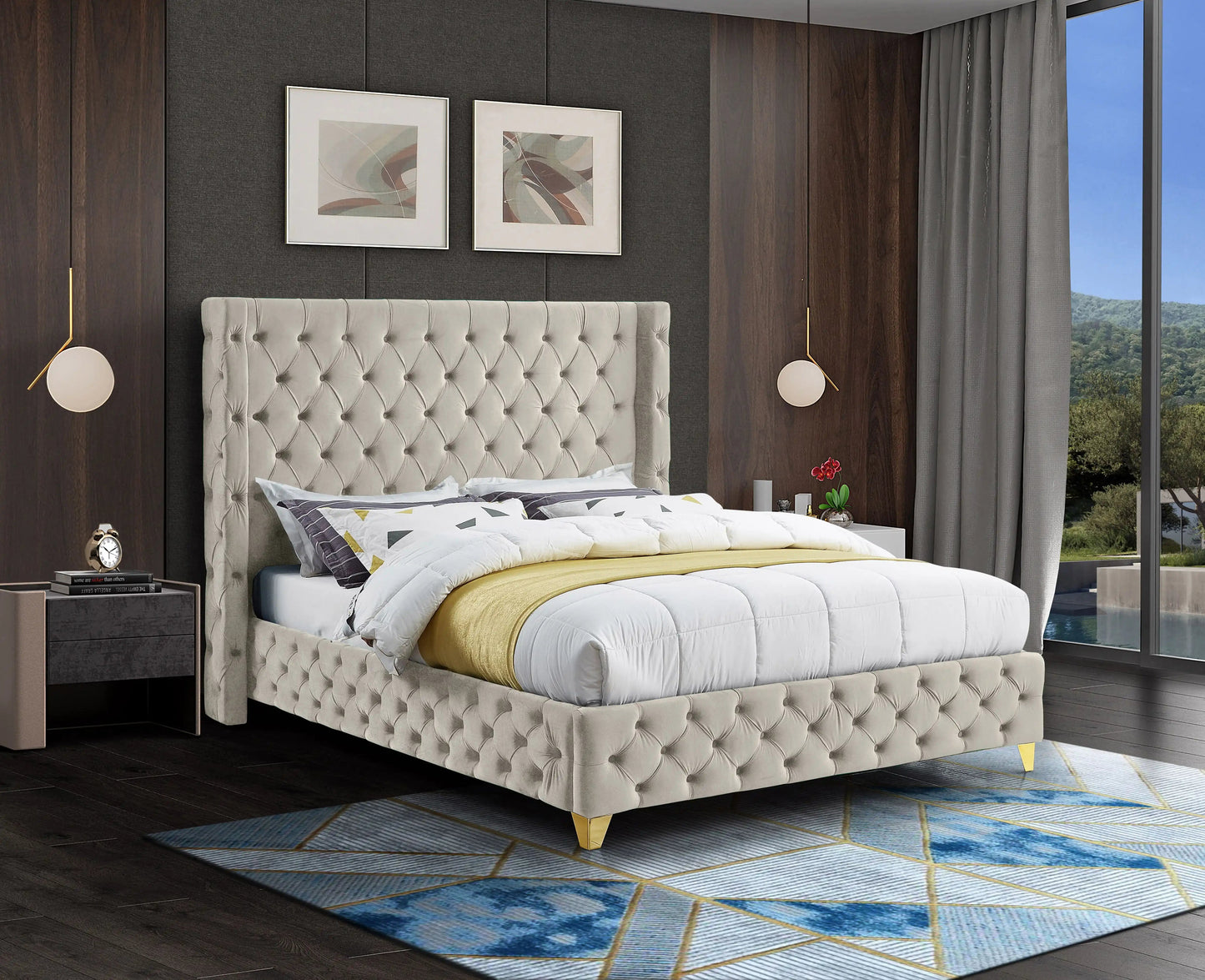Savan - Bed, Queen, Beige