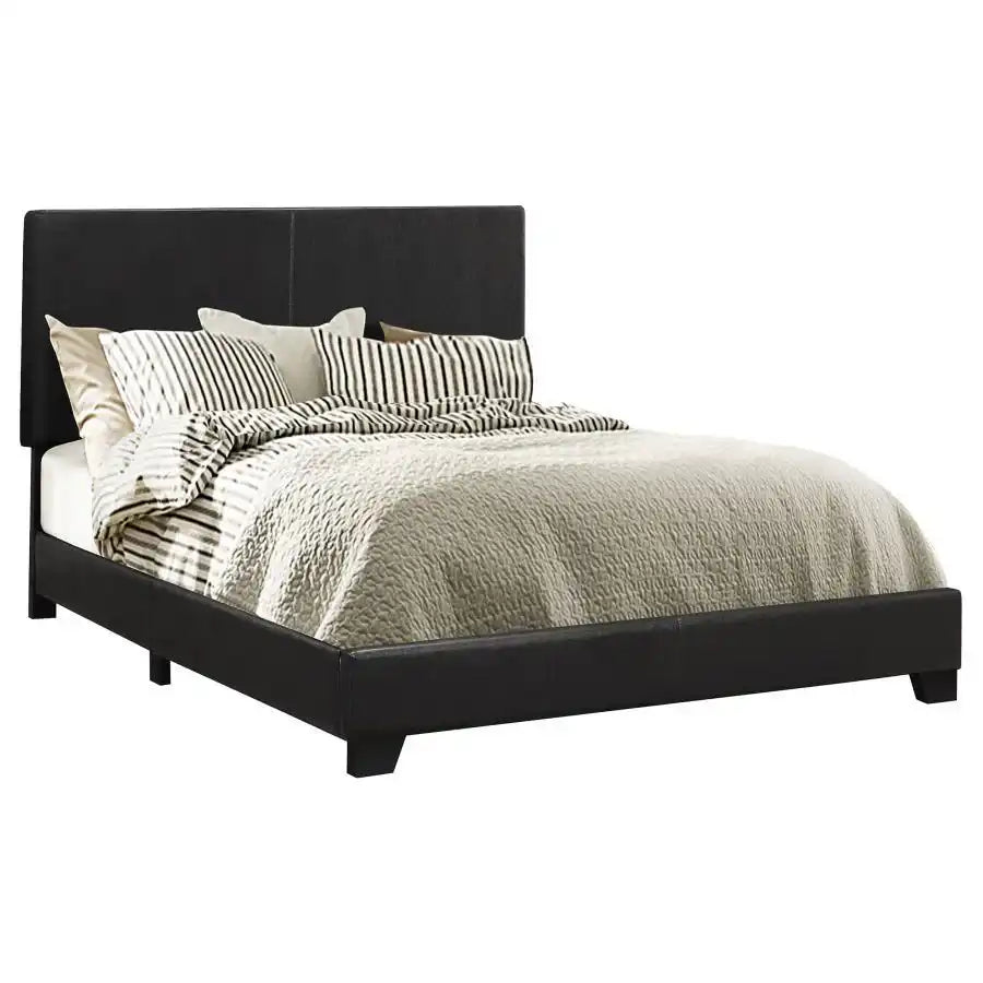Dorian - Upholstered Panel Bed, Full, Black
