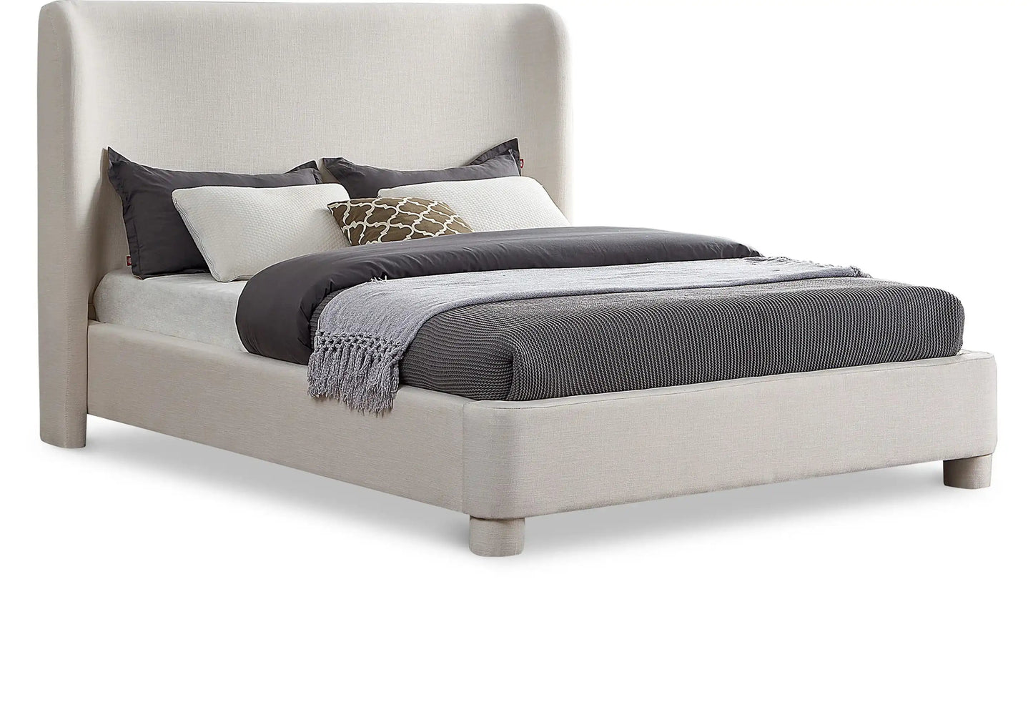 Penny - Polyester Fabric Bed, Full, Beige