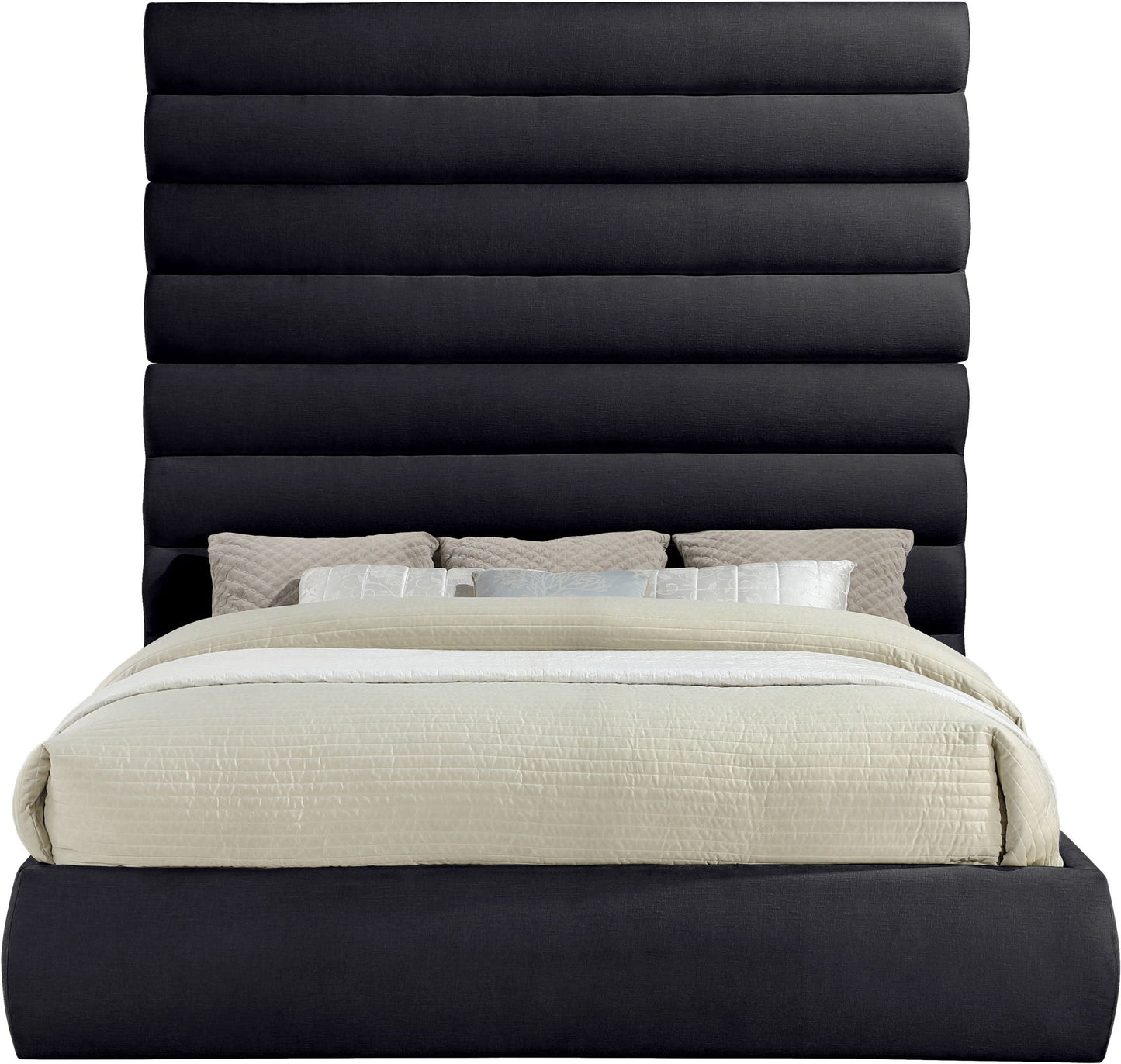 Adam - Chenille Fabric Bed With 89 Headboard