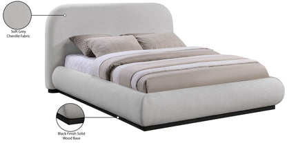 Vaughn - Chenille Bed With Black Base