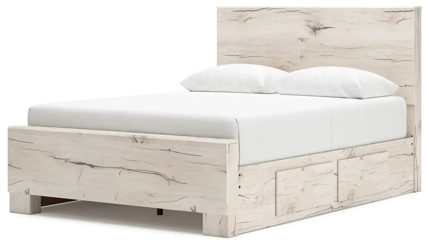 Lawroy - Panel Bed With Storage, Queen, Beige