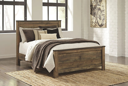 Trinell - Panel Bed, Twin, Dark Brown