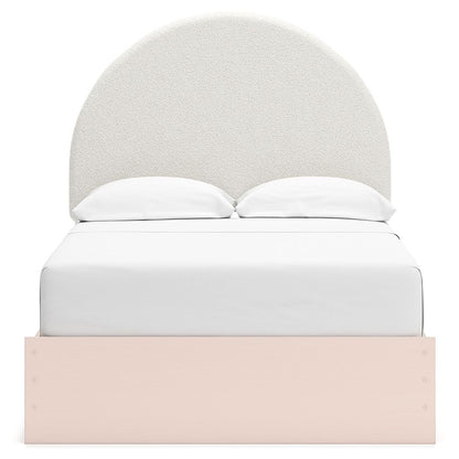 Wistenpine - Upholstered Panel Bed With Storage, Twin, Pink