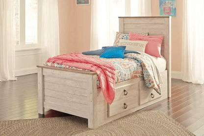 Willowton - Panel Bed, Twin, Beige