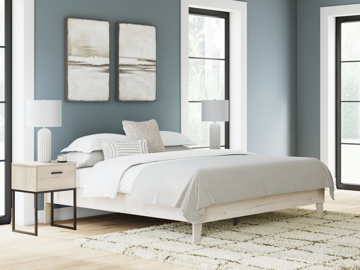 Socalle - Platform Bed, Twin, White