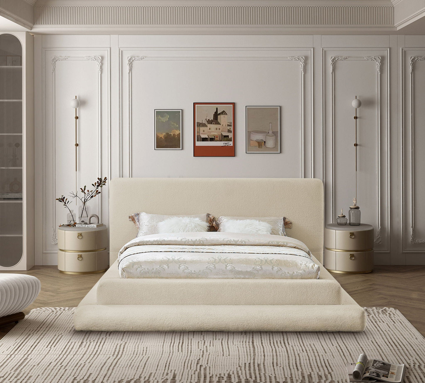 Dane - Bed, Full, Beige