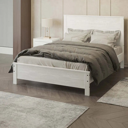 Albany - Bed Frame With Headboard, Heavy Duty Rustic Design, Twin, Dark Brown