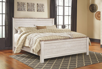 Willowton - Panel Bed, Twin, Beige