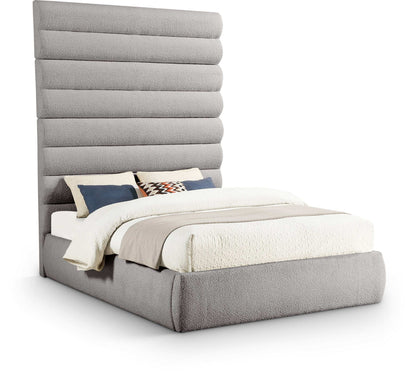 Adam - Boucle Fabric Bed With 89 Headboard