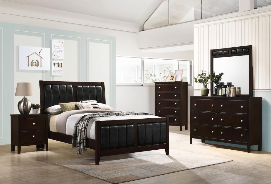 Carlton - Wood Panel Bed, Full, Black