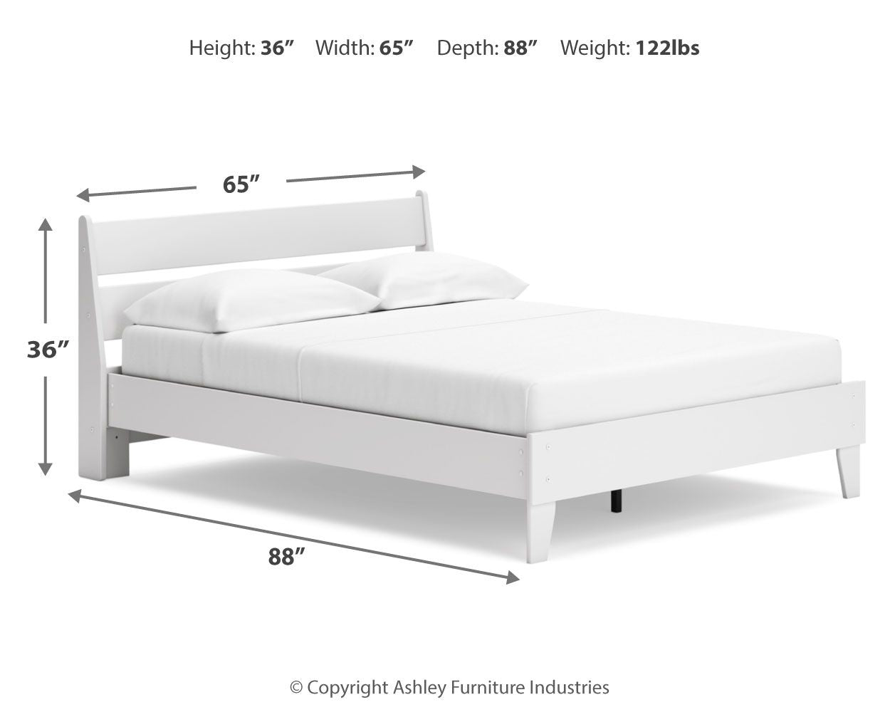 Socalle - Panel Platform Bed, Full, White