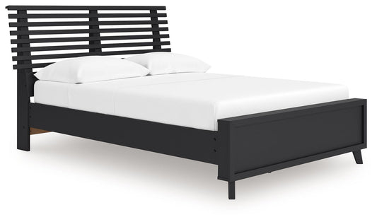 Danziar - Slat Panel Bed, King, Black