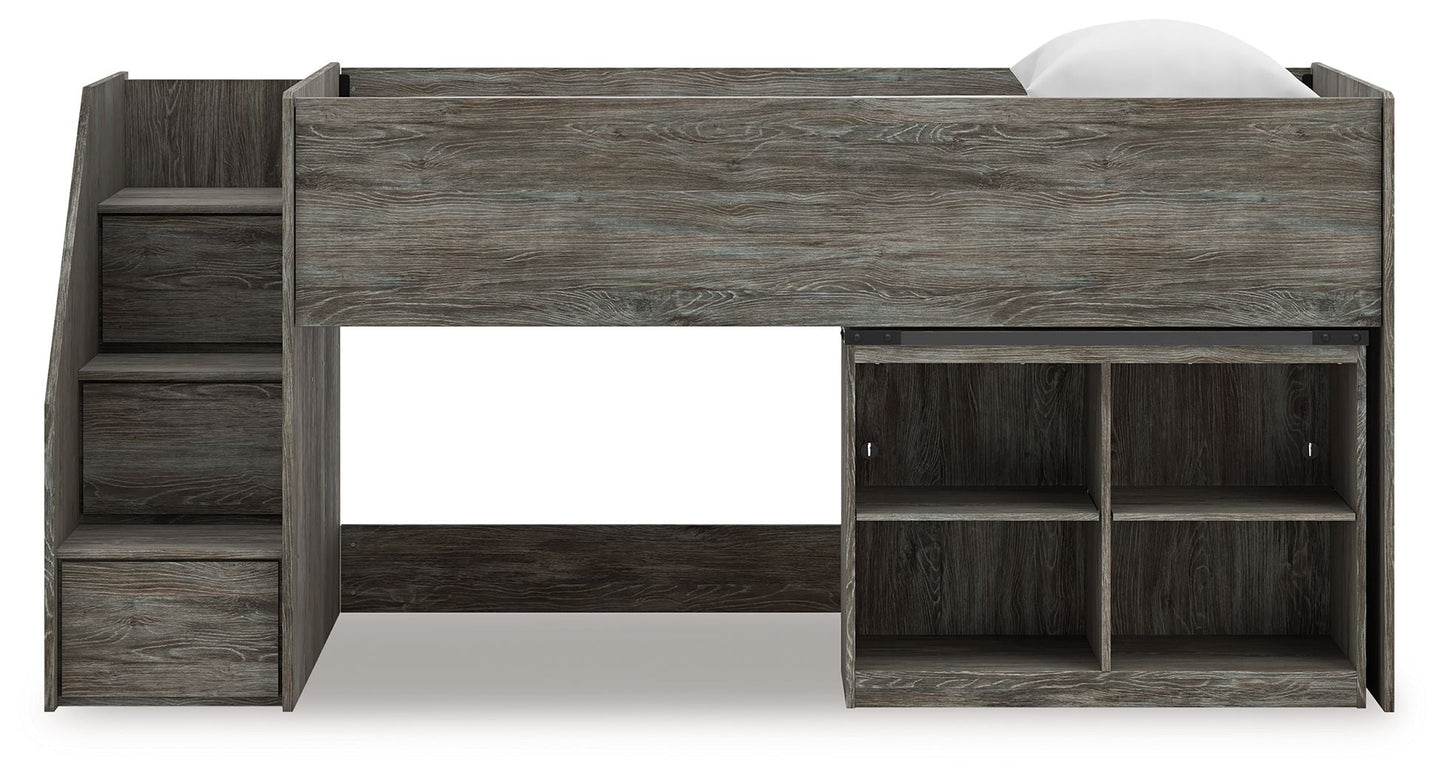 Frandern - Loft Bed, Twin, Gray