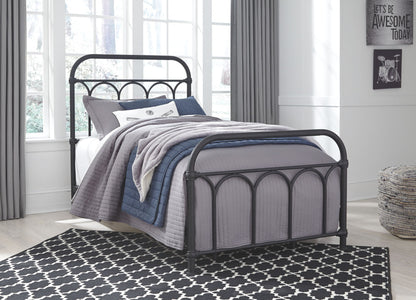 Nashburg - Arch Bed, Queen, Black
