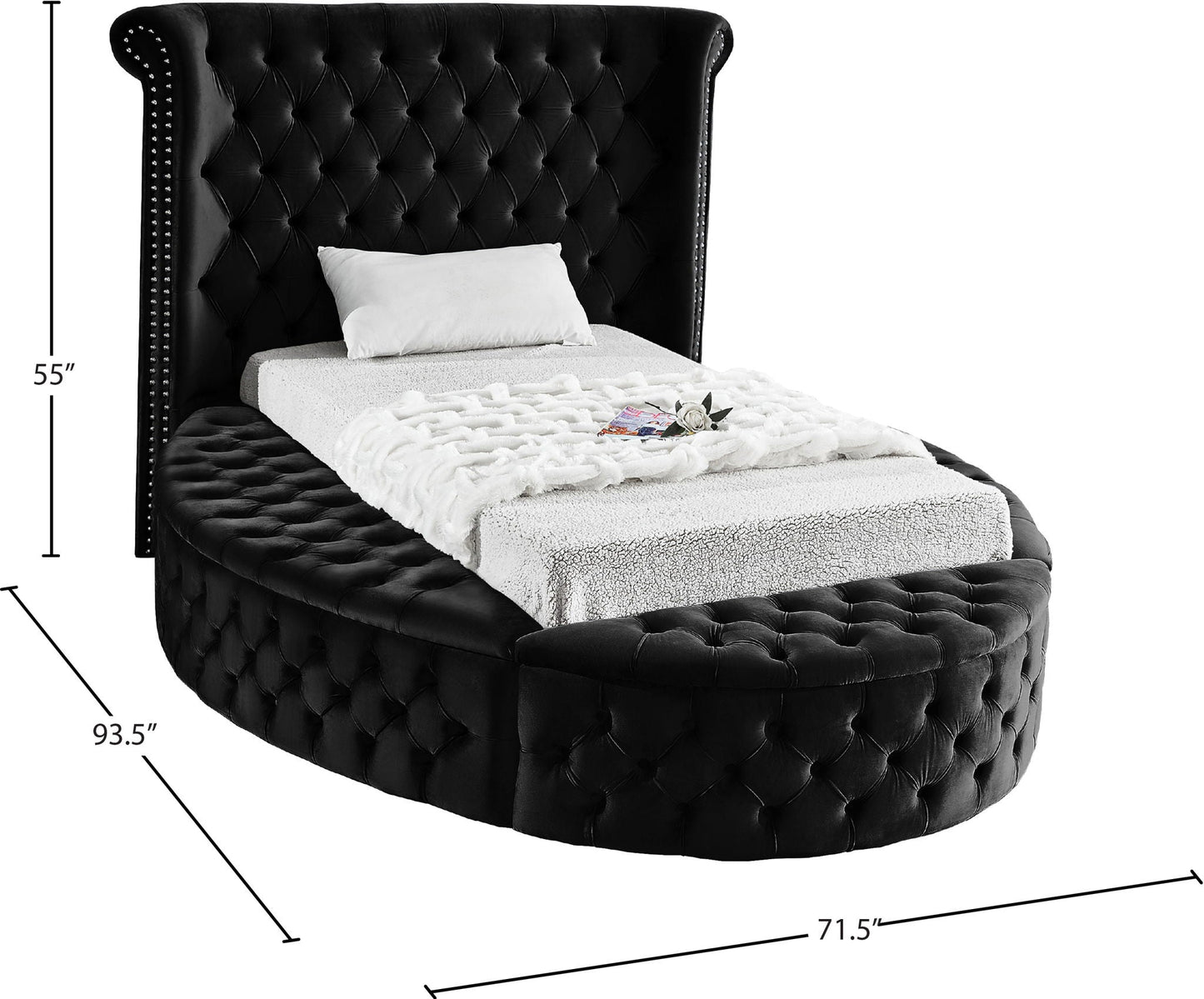 Luxus - Bed, Twin, Black