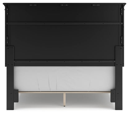 Lanolee - Panel Bed, Queen, Black