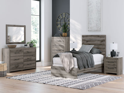 Graystorm - Panel Bed, Twin, Dark Gray