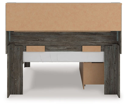 Frandern - Bookcase Panel Bed, Full, Gray