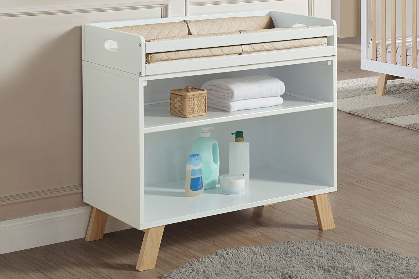 Livia - Multi Purpose Changing Table - Two Tone, Beige