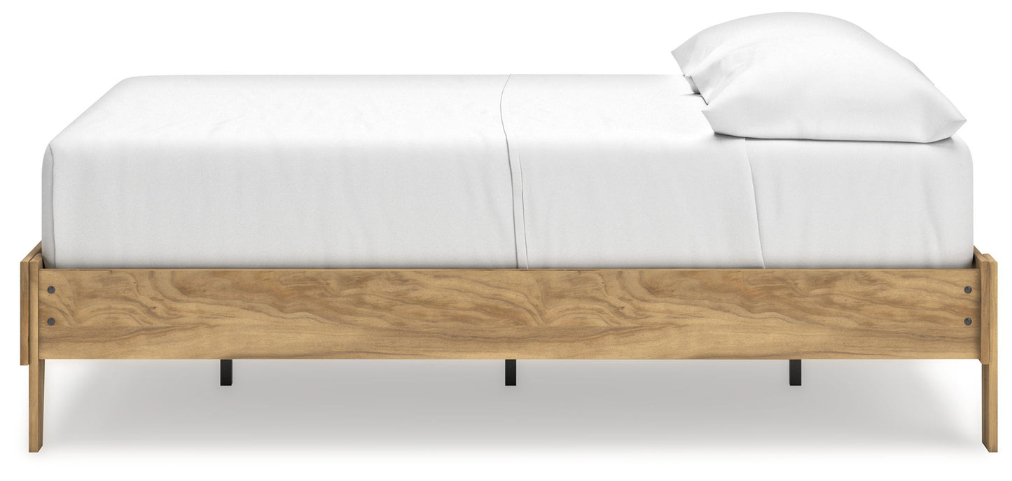 Bermacy - Platform Bed, Full, Light Brown