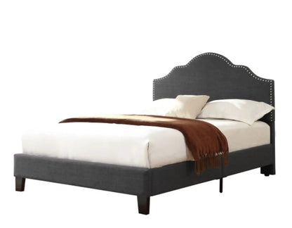 Kopa - Upholstered Bed, Full, Dark Gray