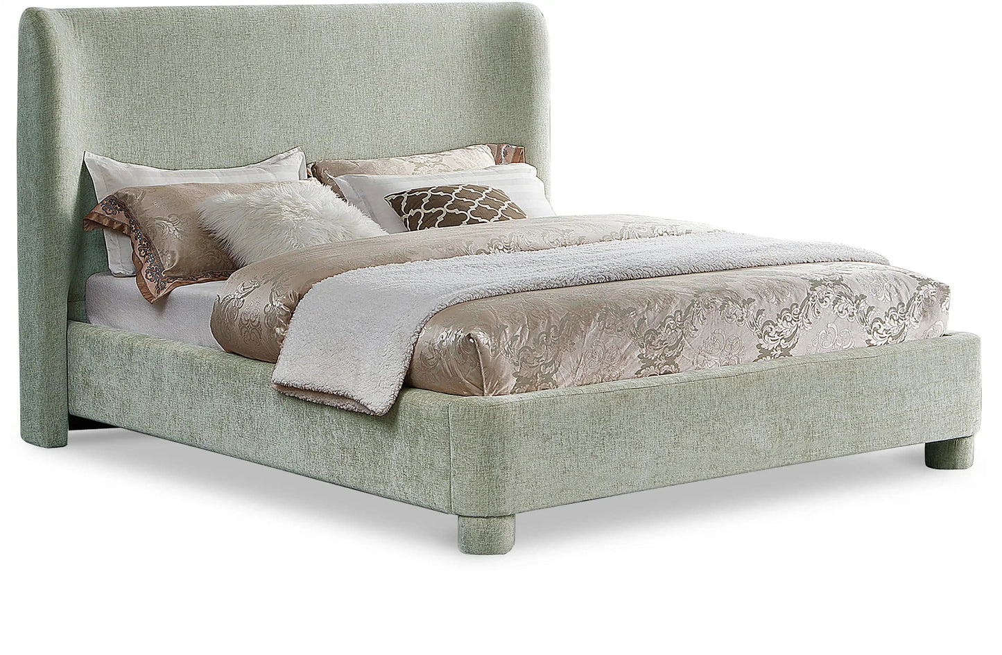Penny - Chenille Fabric Bed, Full, Beige