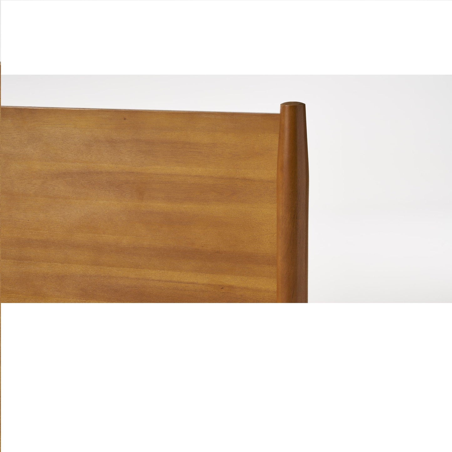 Okioki - Mid-Century Wood Bed, King, Light Brown