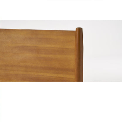 Okioki - Mid-Century Wood Bed, King, Light Brown
