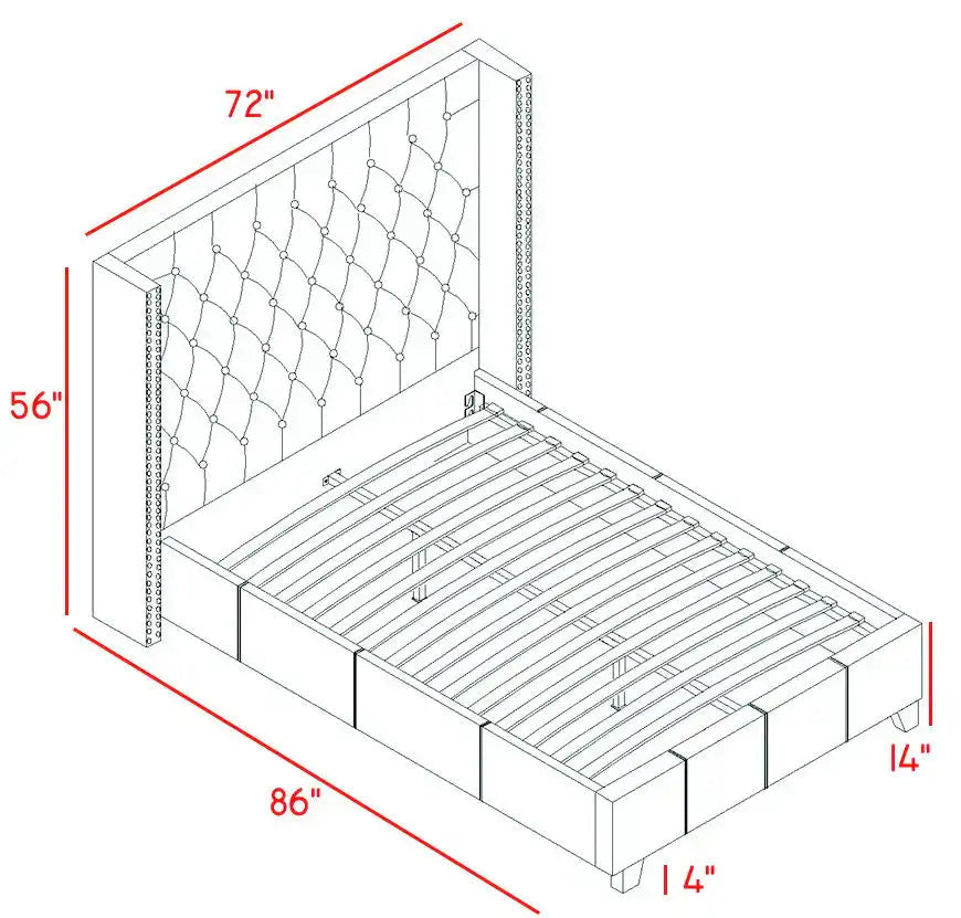 Ashton - Bed, Queen, Beige