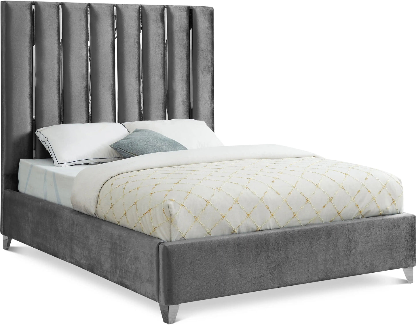 Enzo - Bed, Queen, Dark Gray