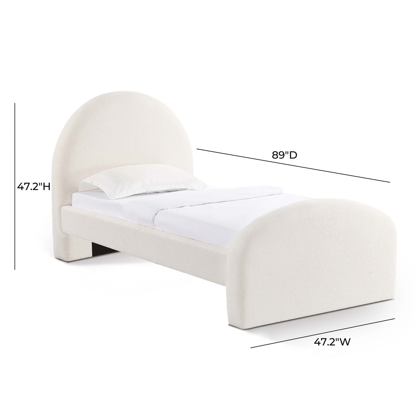 Moon - Bed, Twin, White