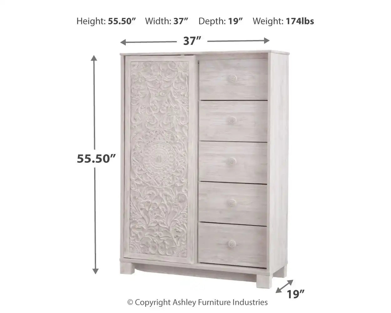 Paxberry - Dressing Chest - Whitewash