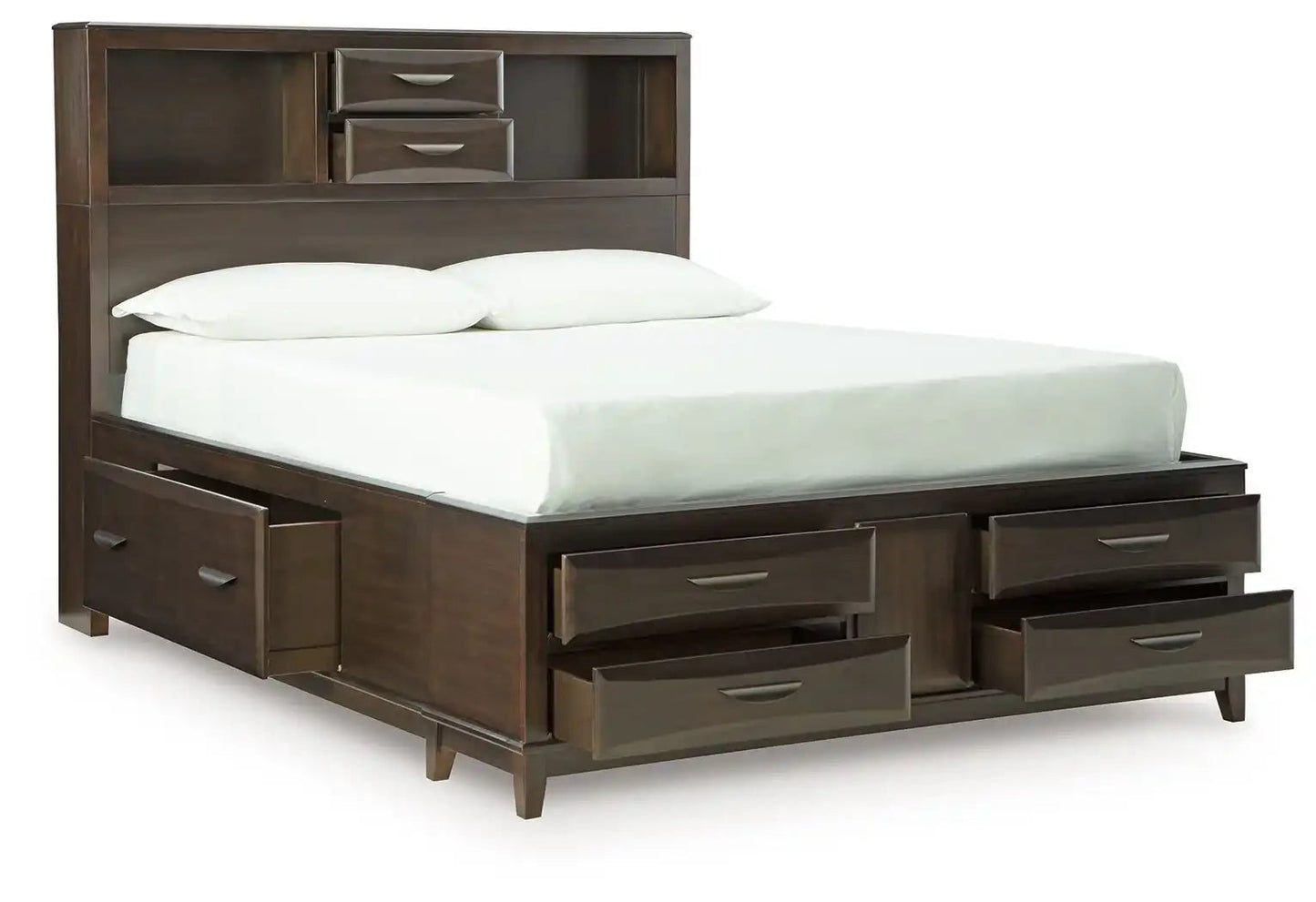 Vanmore - Storage Bed, Queen, Dark Brown