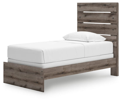 Graystorm - Panel Bed, Twin, Dark Gray