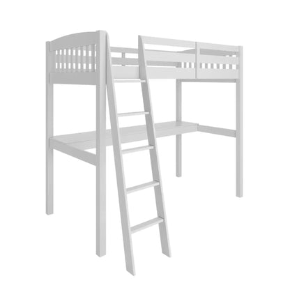 Everest - High Loft Bed With Desk And Storage, Full, Dark Gray