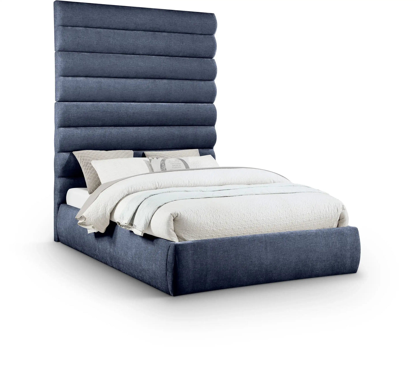 Adam - Chenille Fabric Bed With 89 Headboard