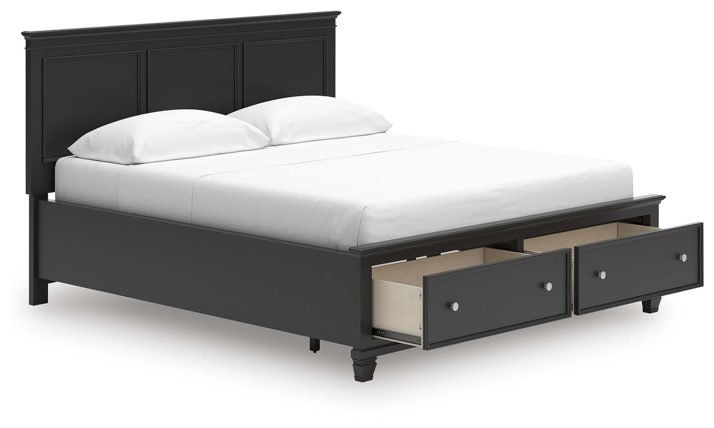 Lanolee - Panel Bed, Queen, Black