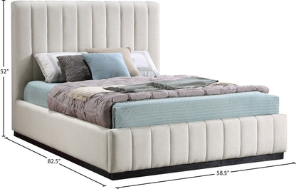 Lucia - Bed, Full, Beige