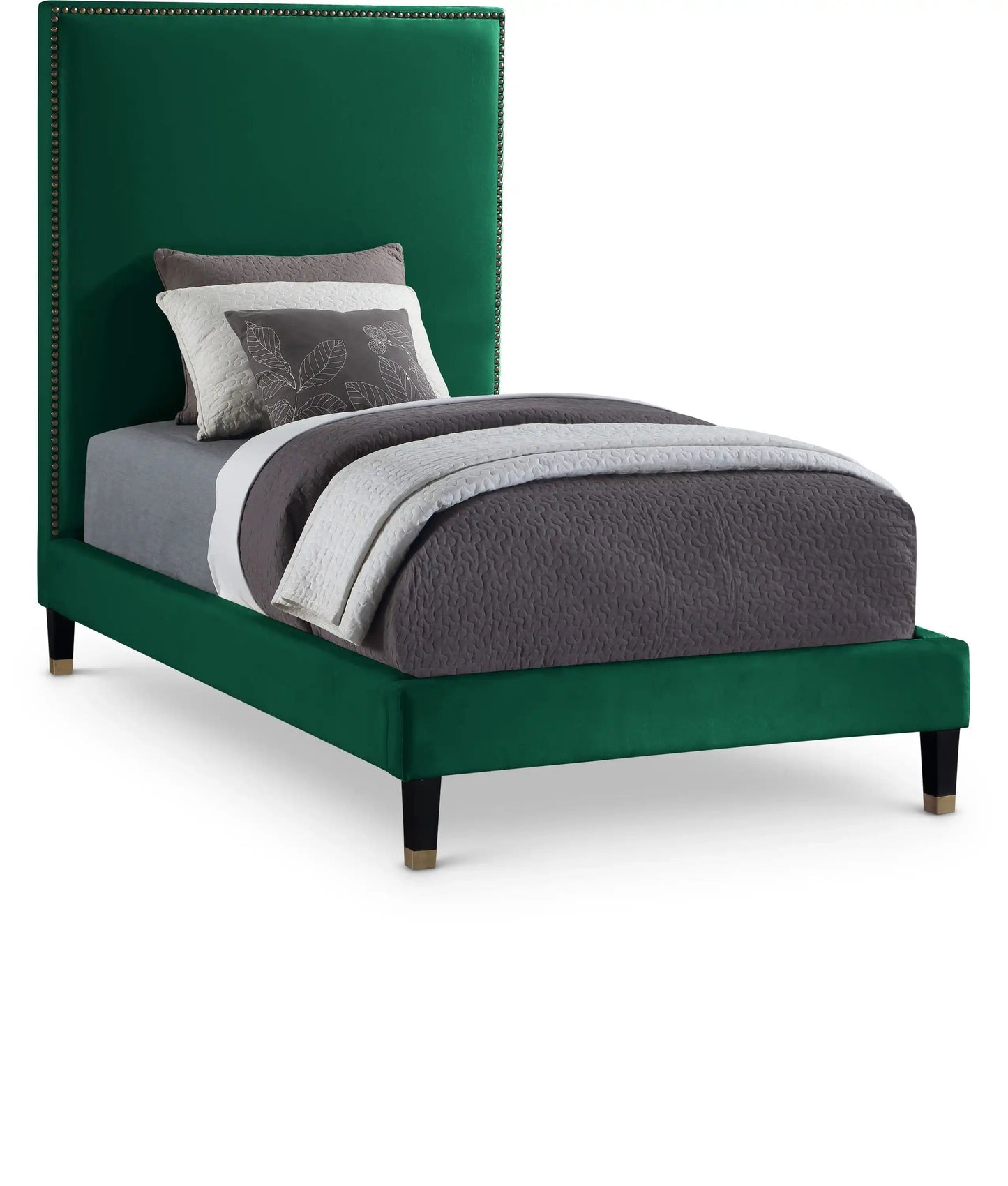 Harlie - Bed, Queen, Green