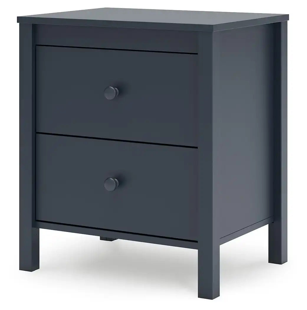 Simmenfort - Two Drawer Night Stand - Navy Blue