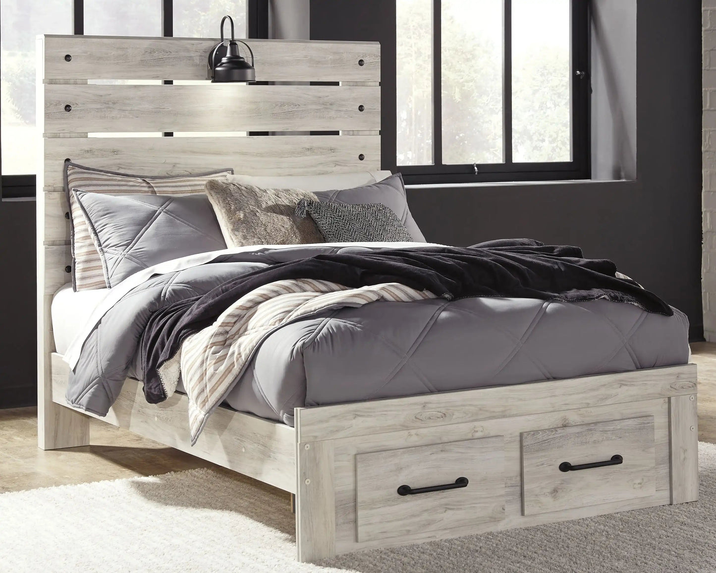 Cambeck - Panel Bed, Twin, Beige
