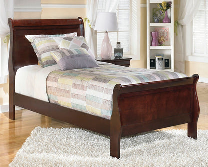 Alisdair - Sleigh Bed Set, Dark Brown