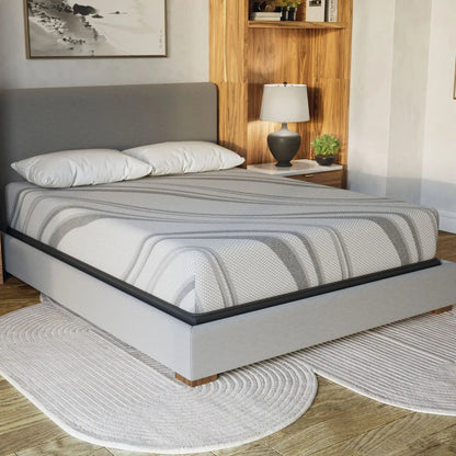 Bib Nl - 10 Pro Gel Foam Mattress, Twin Long, Dark Gray