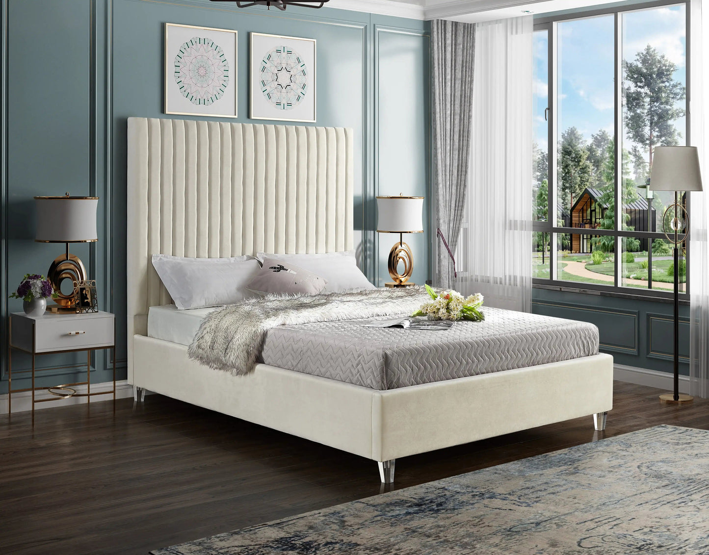Candace - Bed, Full, Beige