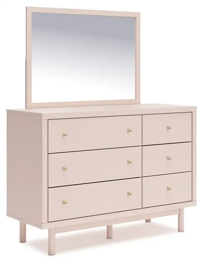 Wistenpine - Dresser And Mirror - Blush